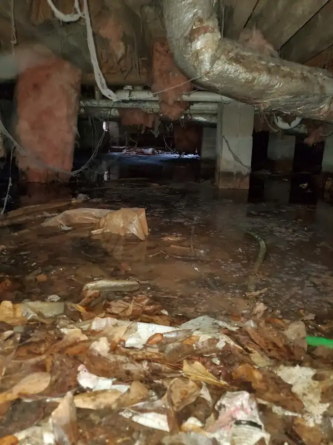 Crawl space flood assessment for Commercial Water Damage Restoration in South Bend